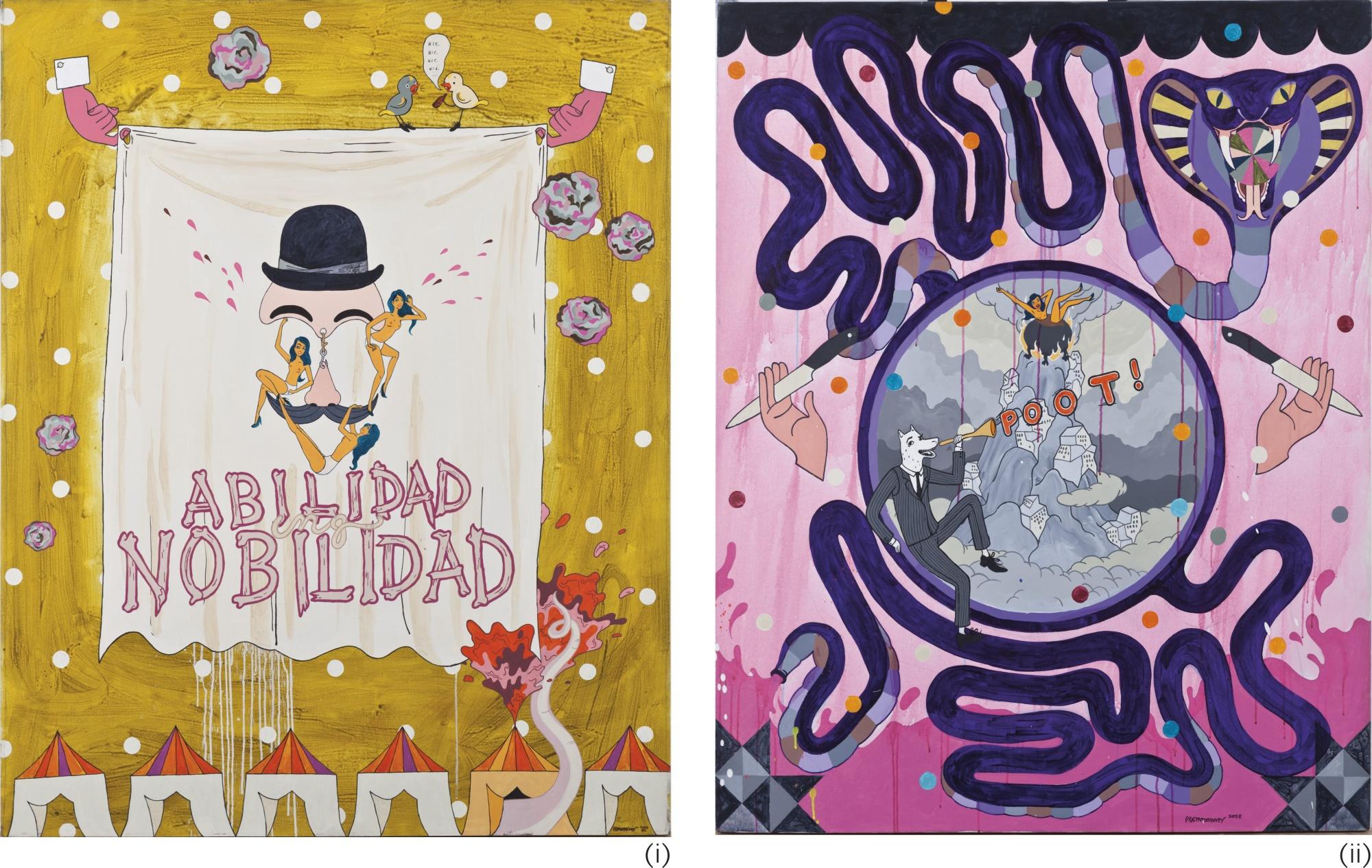 Paulo Vinluan - (I) Abilidad Ng Nobilidad (Ii) Untitled (Snake Painting)