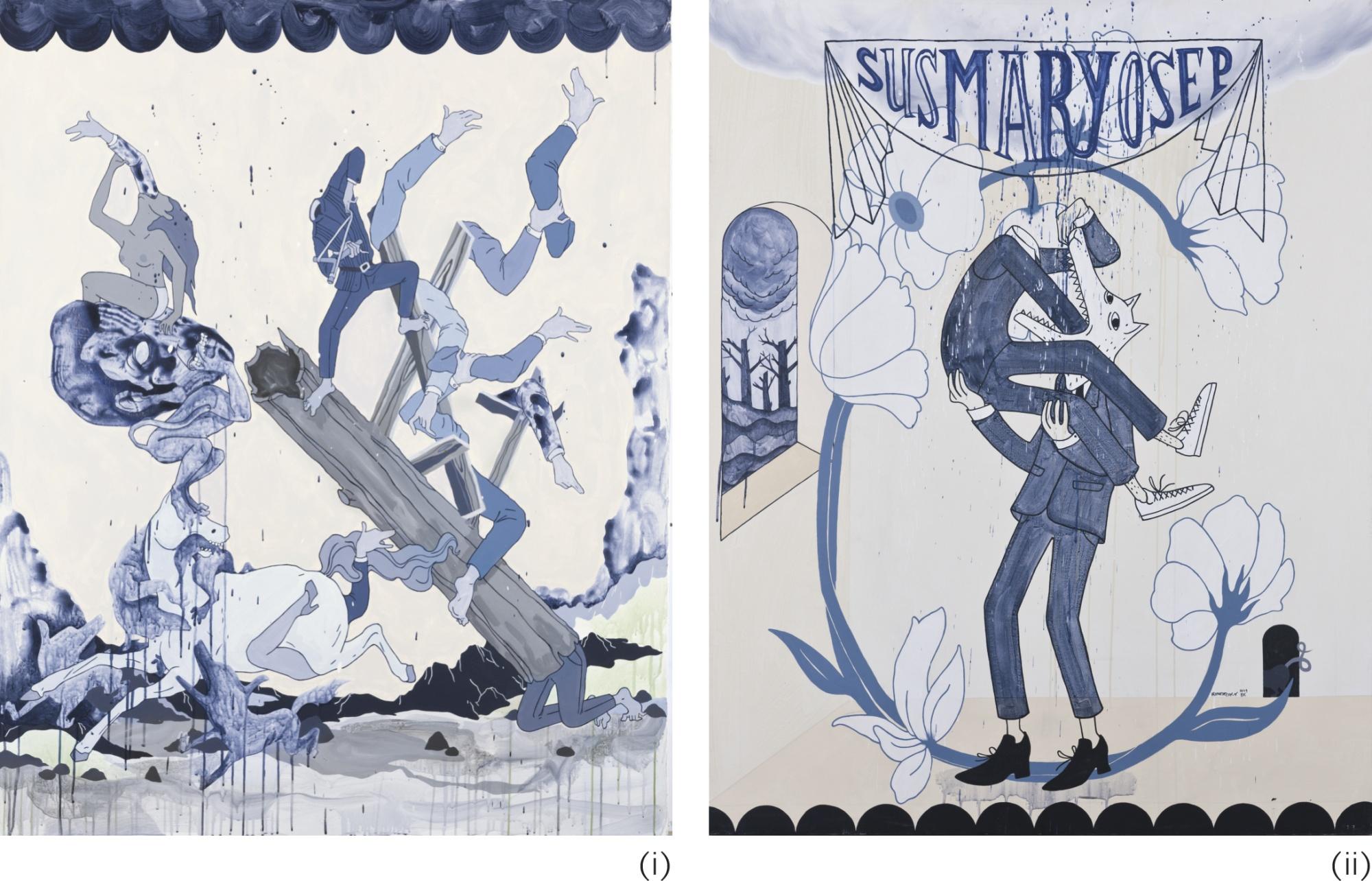 Paulo Vinluan - (I) Gag Reflex (Ii) (After Goyas\' The Disasters Of War Plate 78: He Depends Himself Well)