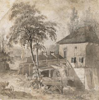 Paulus Constantijn La Fargue - Die alte Wassermühle