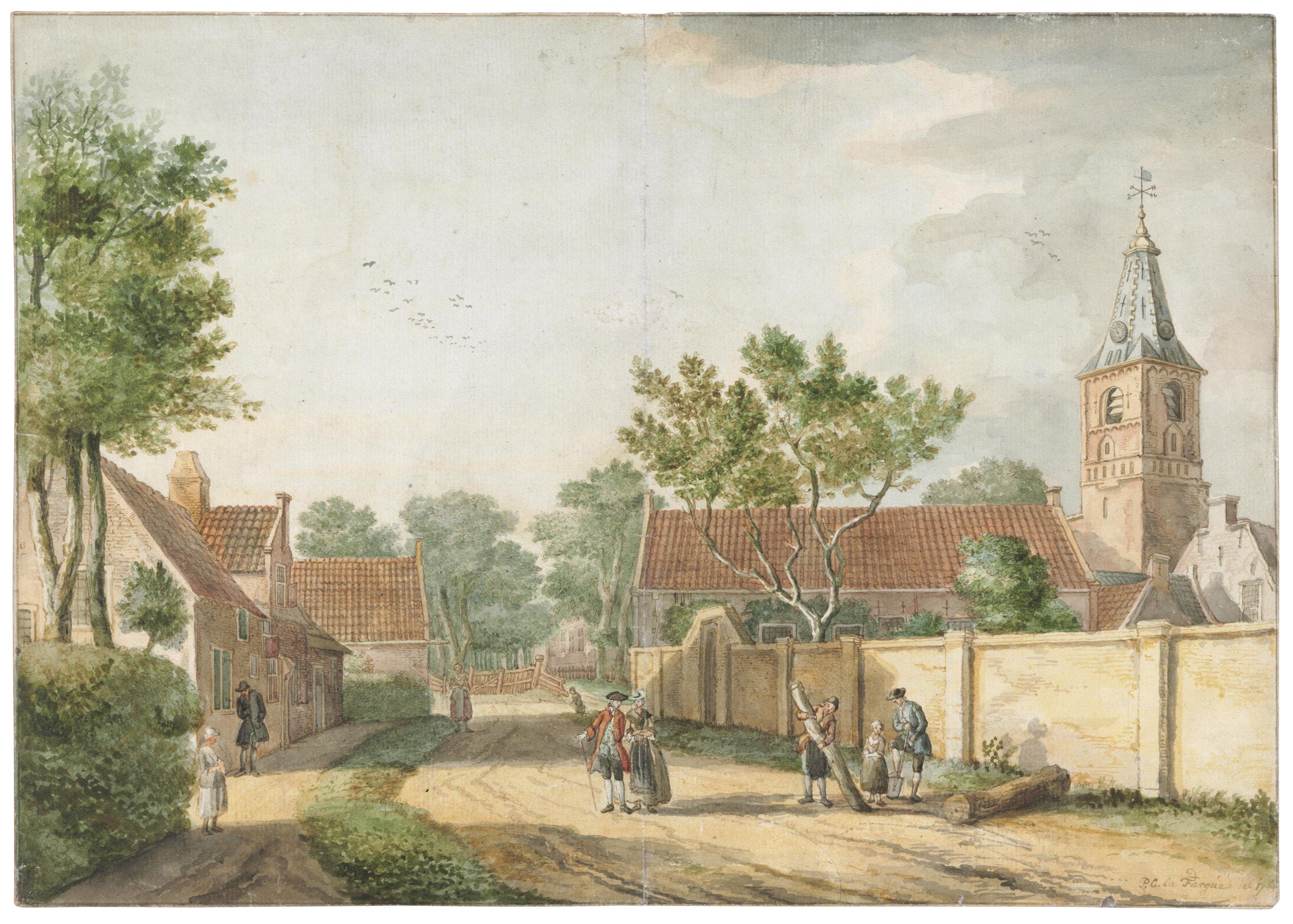 Paulus Constantijn La Fargue - View of Rijnsburg