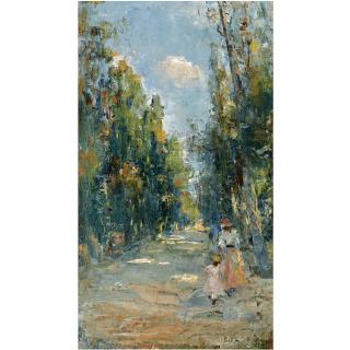 Paulus Philippus Rink - Dutch Figures Strolling In A Park