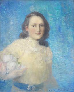 Pavel Chmaroff - Portrait of a young woman