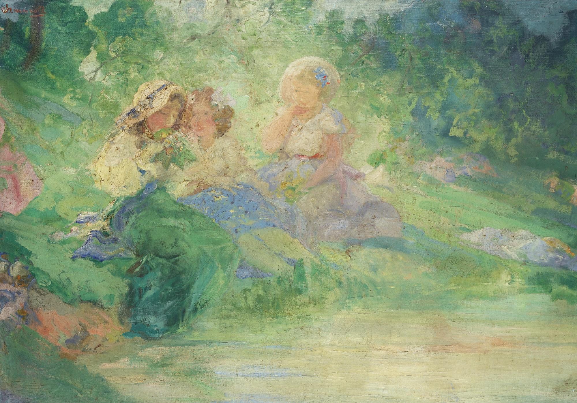 Pavel Chmaroff - Three Ladies In A Garden