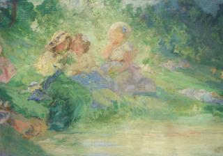 Pavel Chmaroff - Three Ladies In A Garden