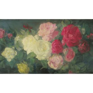 Pavel-Dimitrievich Chmaroff - Rosespavel Chmaroff, Or Chmarov ; Roses ; Signed Lower Right ; Oil On Canvas