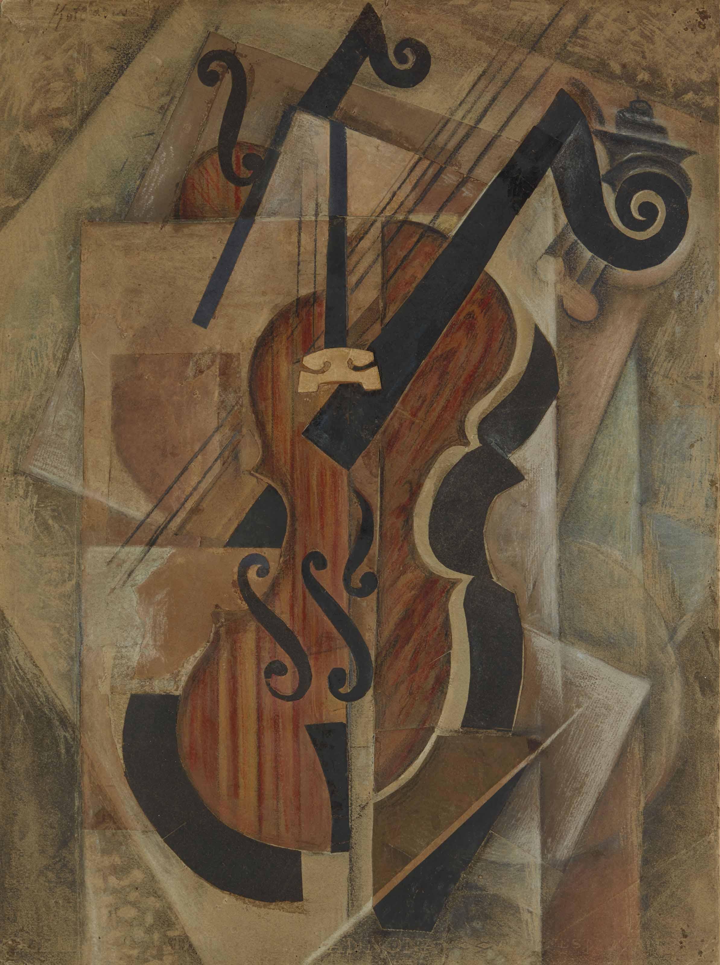 Pavel Kotlarevsky - Still life with violin