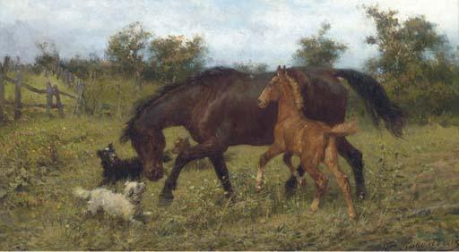 Pavel Osipovich Kovalevskii - Frolicking in the meadow