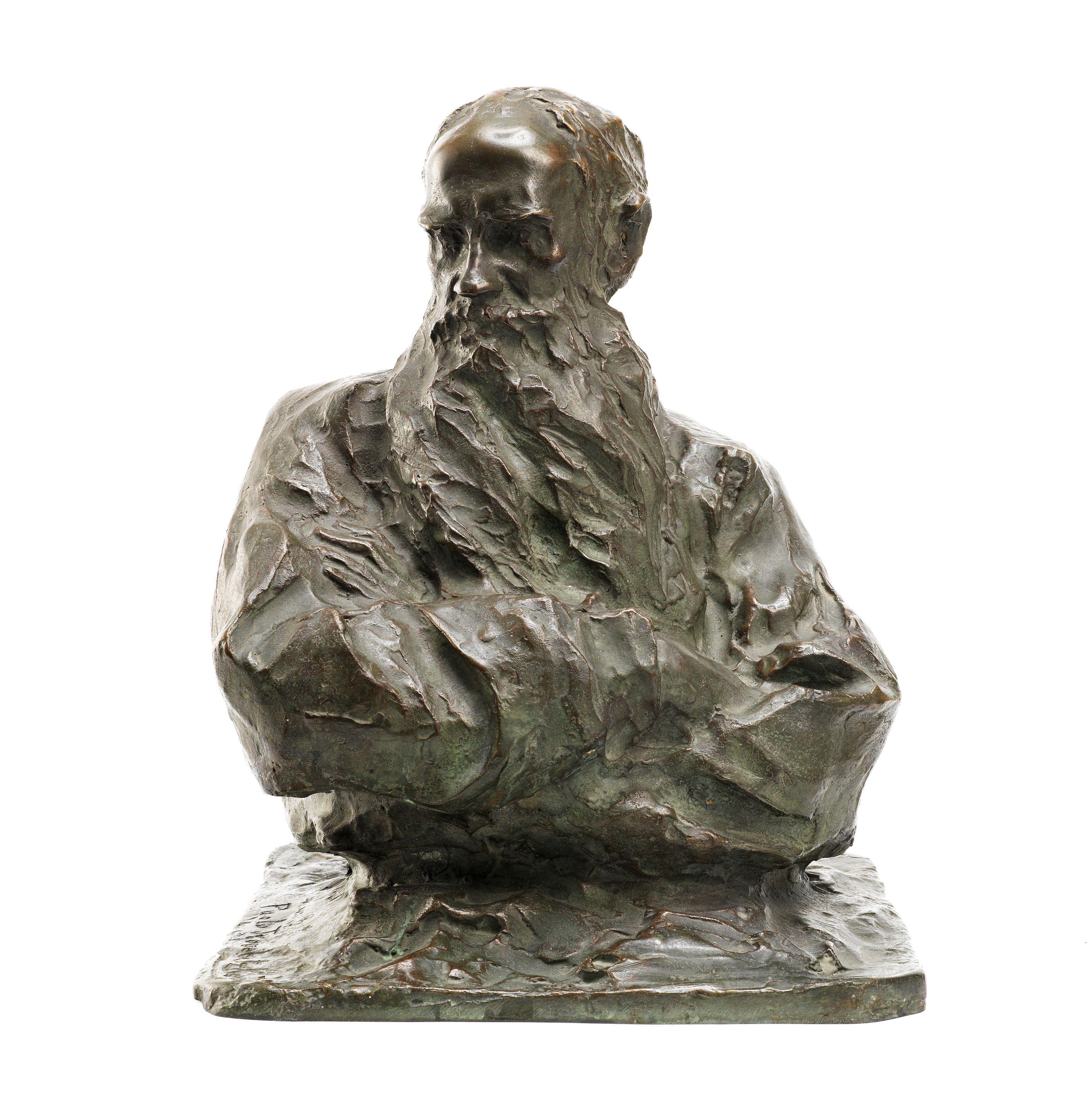 Pavel Petrovich Troubetzkoy - A Bronze Bust Of Lev Tolstoy