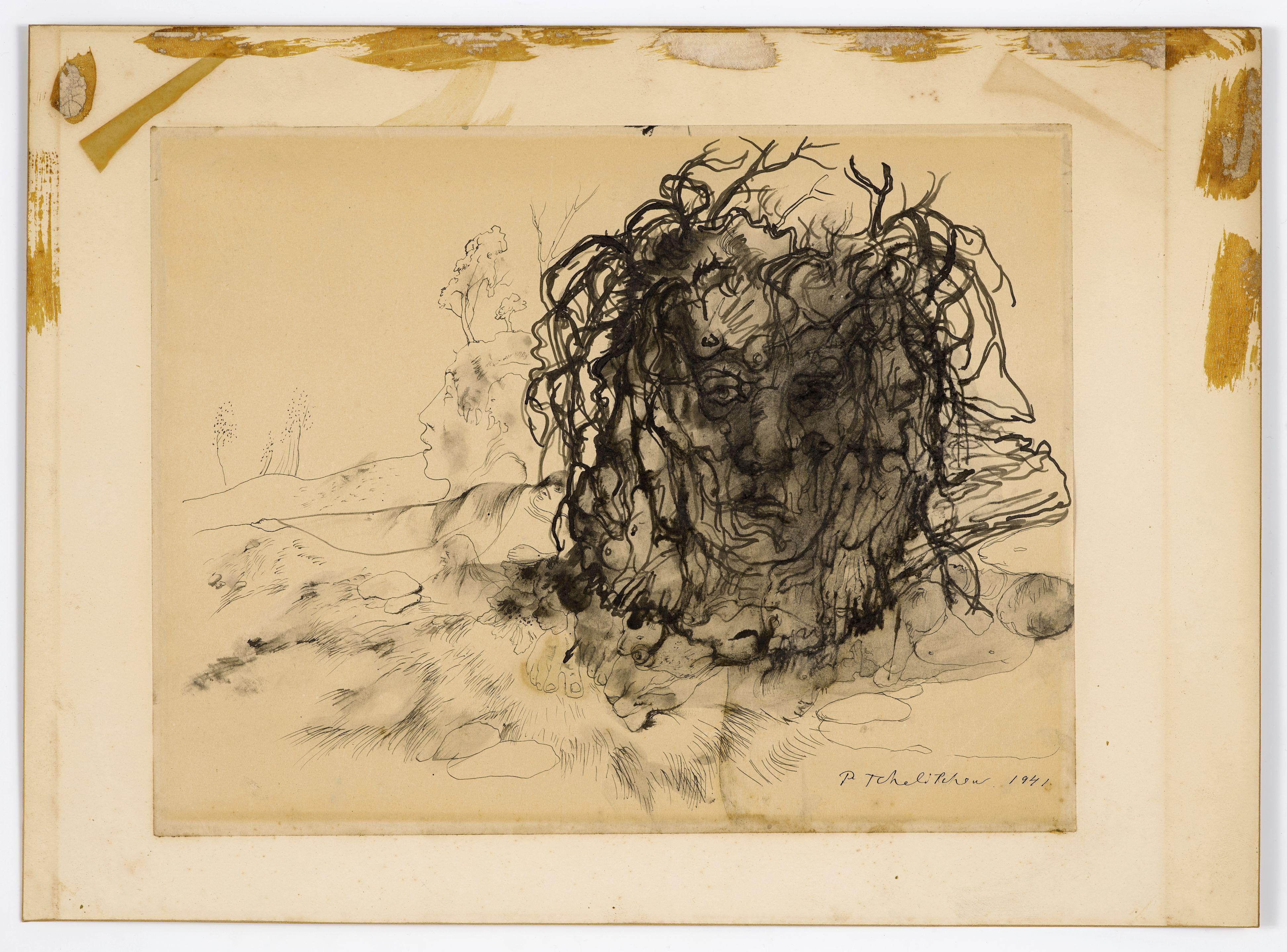 Pavel Tchelitchew - Head in the Roots of a Tree