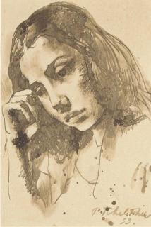 Pavel Tchelitchew - Jeune fille pensive