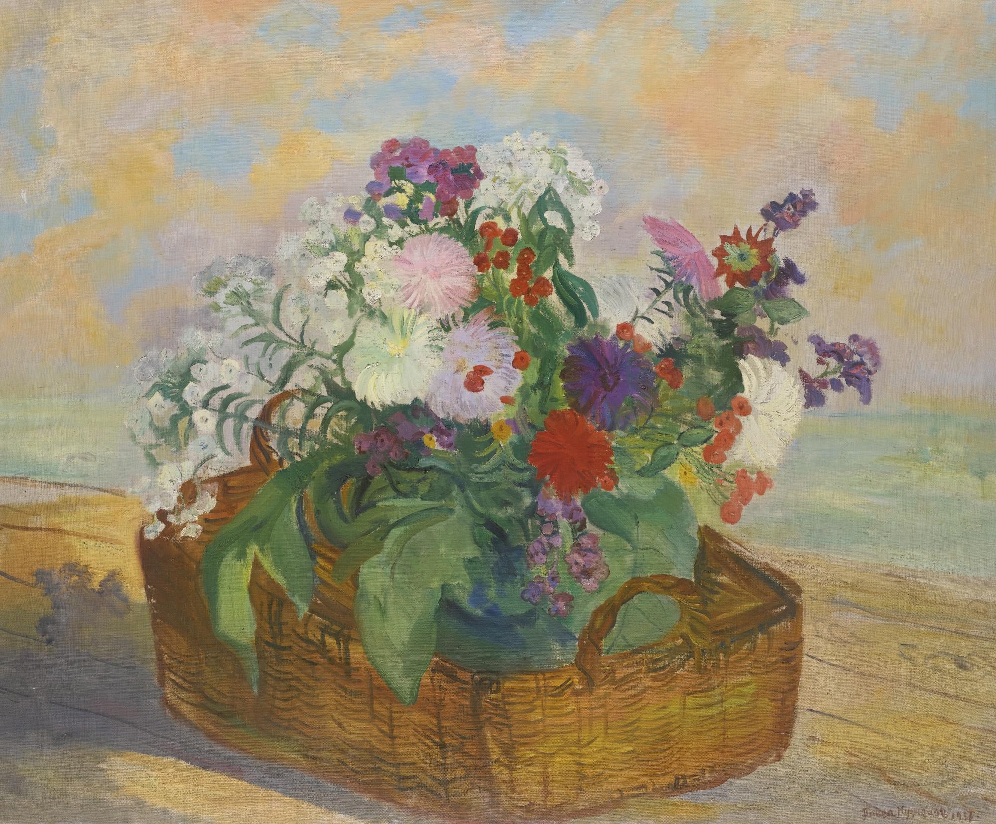Pavel Varfolomeevich Kuznetsov - Flowers In A Basket