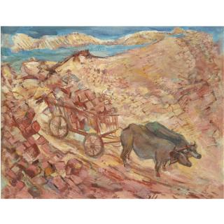 Pavel Varfolomeevich Kuznetsov - Oxen With Stones