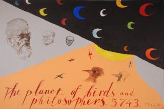 Pavel Viktorovich Pepperstein - The Planet of Philosophers and Birds [Year] 5743 (from the series \'Fantasy Planets\')
