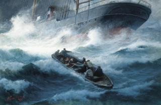 Pavlo Prosalentis - A steam yacht foundering in a storm with rescue at hand