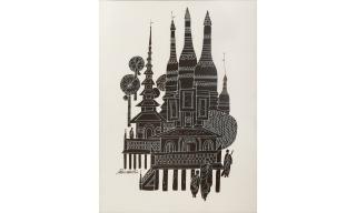 Paw Oo Thet - Pagoda and Monks