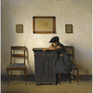 Peder Ilsted - Danish Ung Kvinde I Interiør (Young Girl In An Interior)