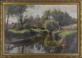 Peder Mönsted - Flusslandschaft im Spreewald