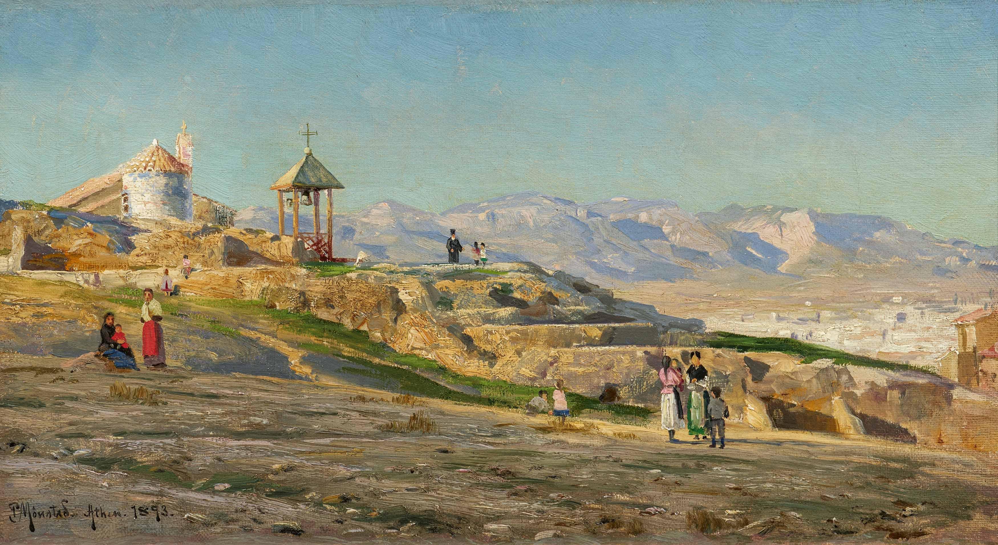 Peder Moerk Moensted - Landschaft bei Athen.