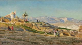 Peder Moerk Moensted - Landschaft bei Athen.