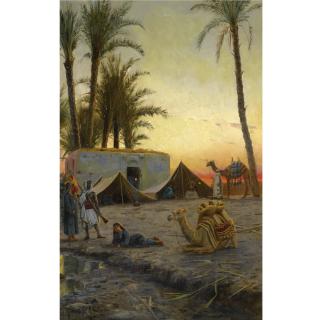 Peder Mønsted - Danish desert Encampment