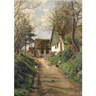 Peder Mønsted - Danish En Landevej (A Country Lane)