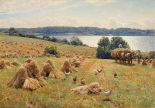 Peder Mønsted - Harvest near Tulstrup