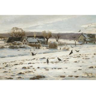 Peder Mønsted - Paysage De Neige