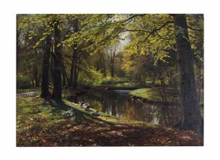 Peder Mork Mönsted - A Flock Of Ducks By The River