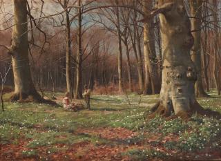 Peder Mork Mönsted - Children resting in the beech forest