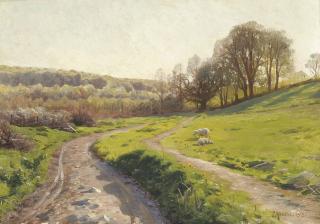 Peder Mork Mönsted - Sheep By A Country Track