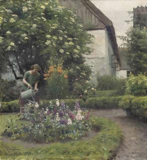 Peder Mork Mönsted - Watering the garden