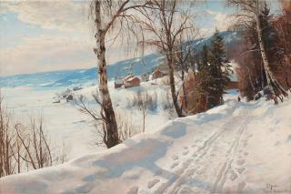 Peder Mork Mönsted - Winter scene from Vignaes