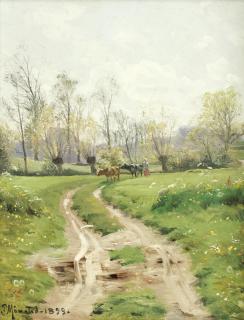 Peder Mørk Mønsted - A Country Lane
