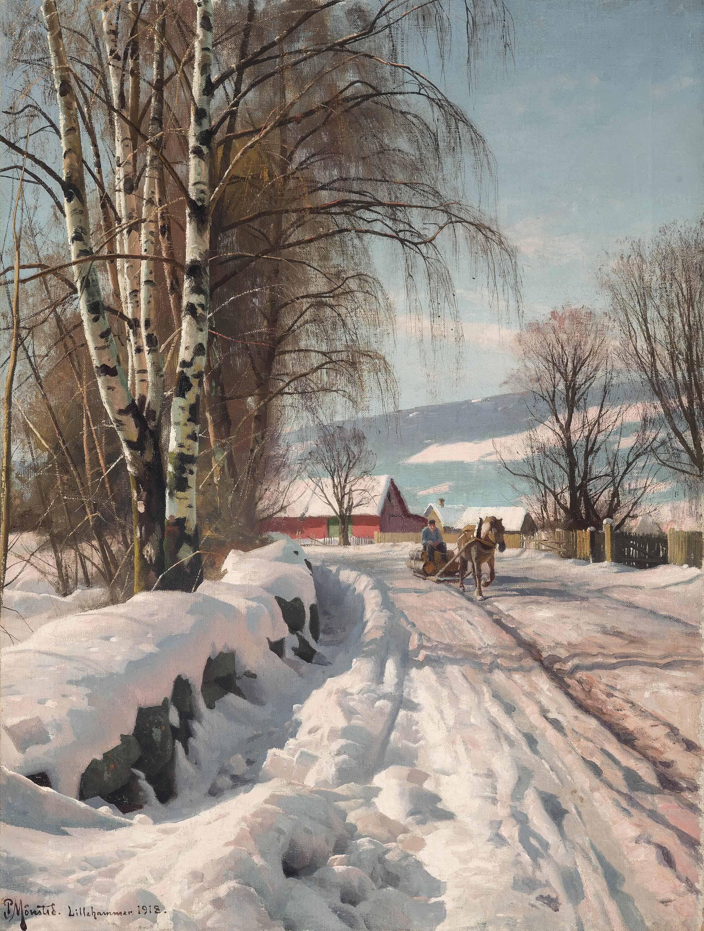 Peder Mork Monsted - A snow covered track in Lillehammer
