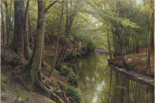 Peder Mørk Mønsted - A Woodland Stream