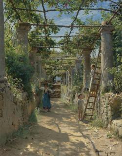 Peder Mork Monsted - Danish in The Shadow Of An Italian Pergola