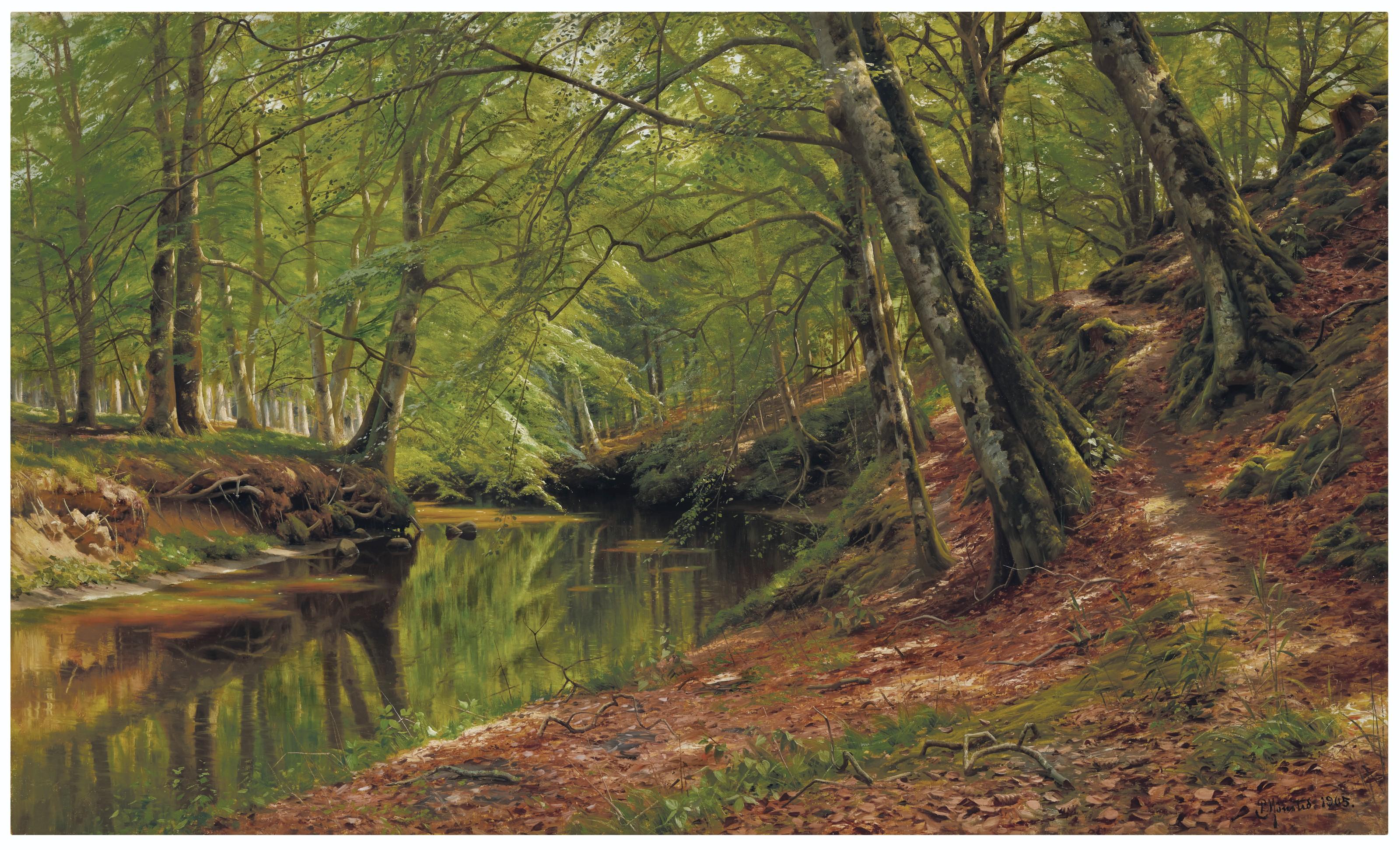 Peder Mørk Mønsted - River through the Woods