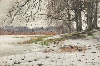 Peder Mork Monsted - Snowy Landscape