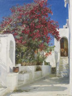 Peder Severin Krøyer - Danish Oleanders In Bloom, Capri