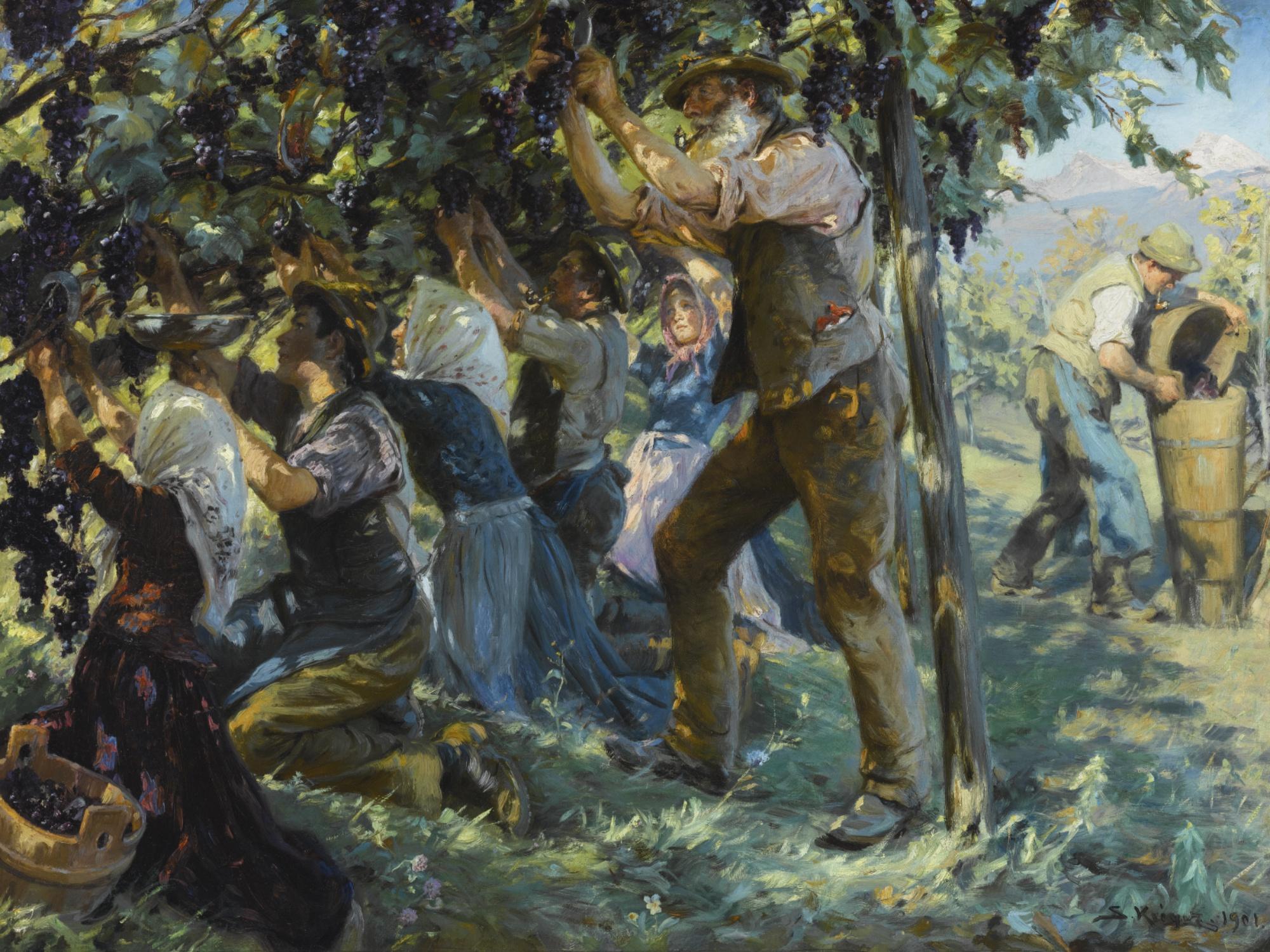 Peder Severin Krøyer - Danish wine Harvest In The Tyrol