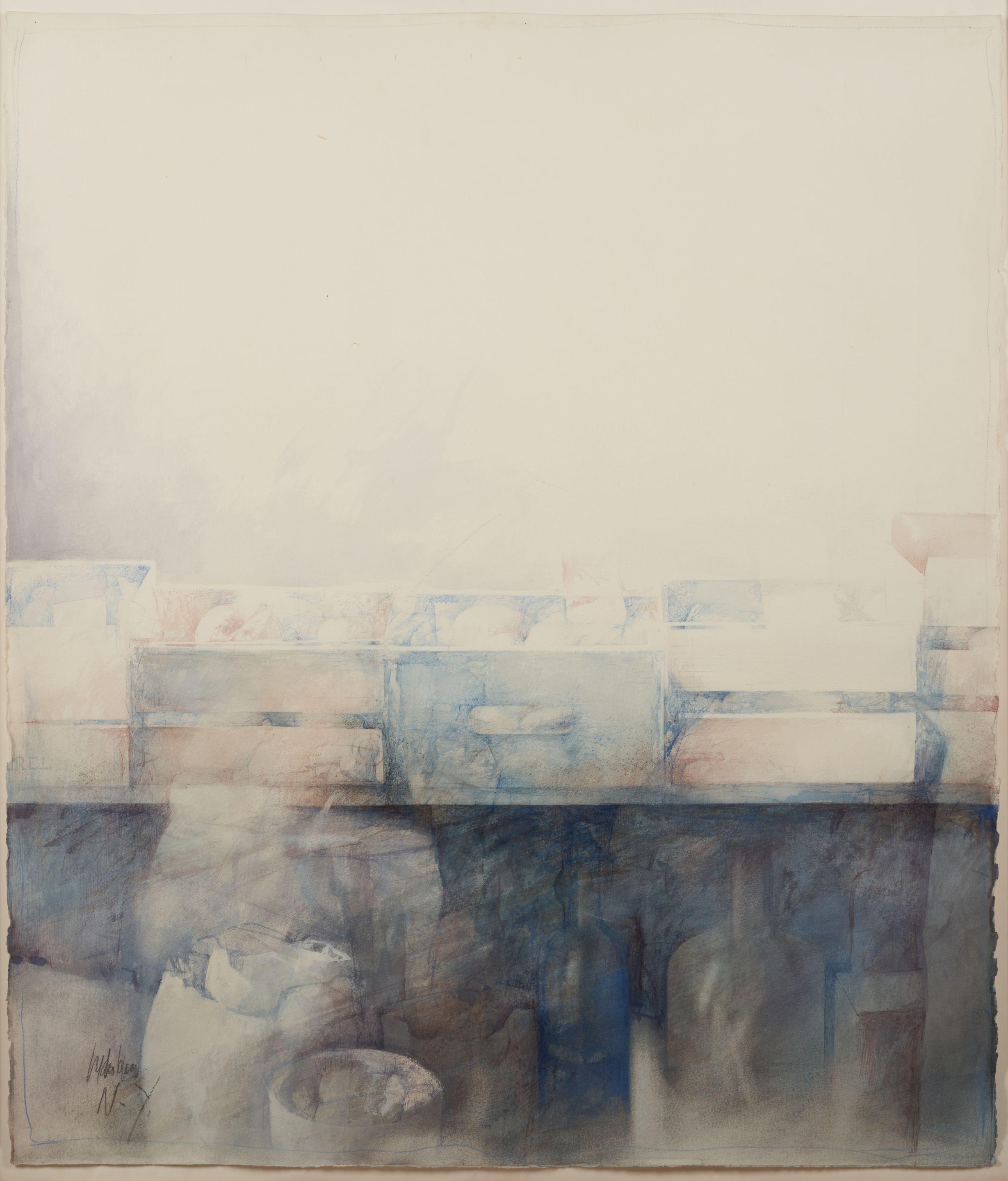 Pedro Cano - Still Life with Bottles and Crates