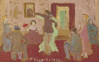 Pedro Figari - A Group Of Four Paintings: Bailongo, La Recommendación, Tertulia, And La Pareja