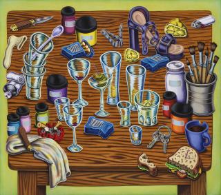 Pedro Pedro - Table in Studio with Half Drunk Glasses