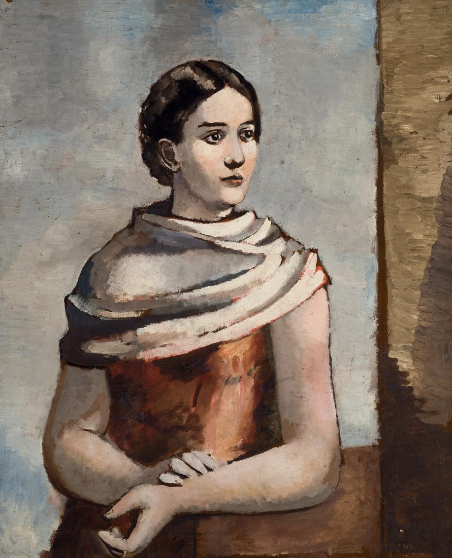 Pedro Pruna O\'Cerans - Femme au châle blanc