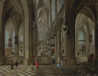 Peeter Neeffs The Younger - The Interior Of The Onze Lieve Vrouwekerk In Antwerp