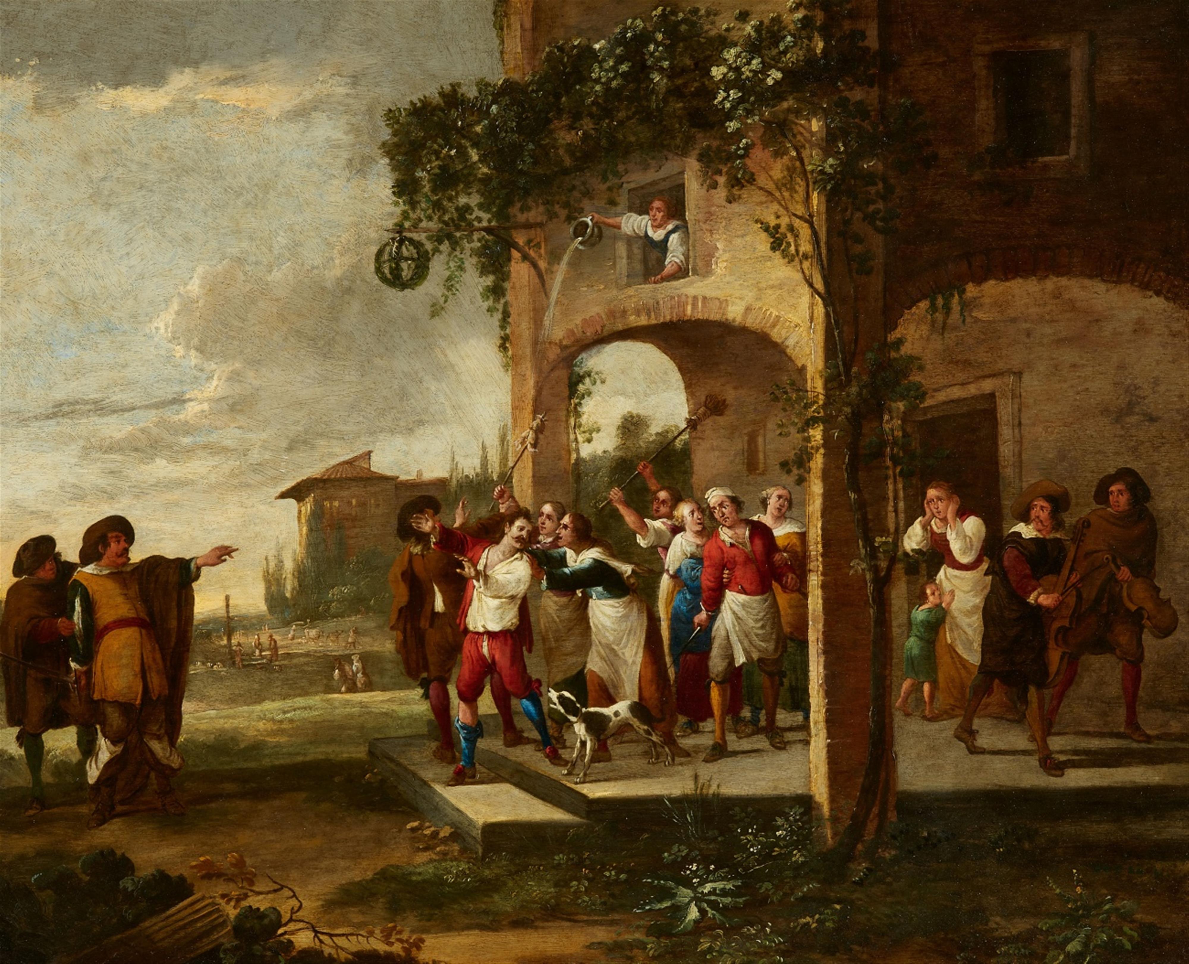 Peeter van Bredael - Zwei Szenen aus dem Leben des Verlorenen Sohnes