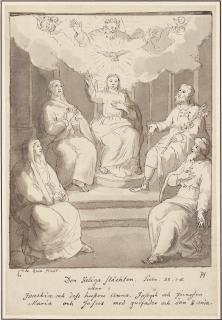 Pehr Hörberg - The holy family(or Joachim and his wife Anna, Joseph and the Virgin Mary and Jesus with the godfather and the H. Spirit)