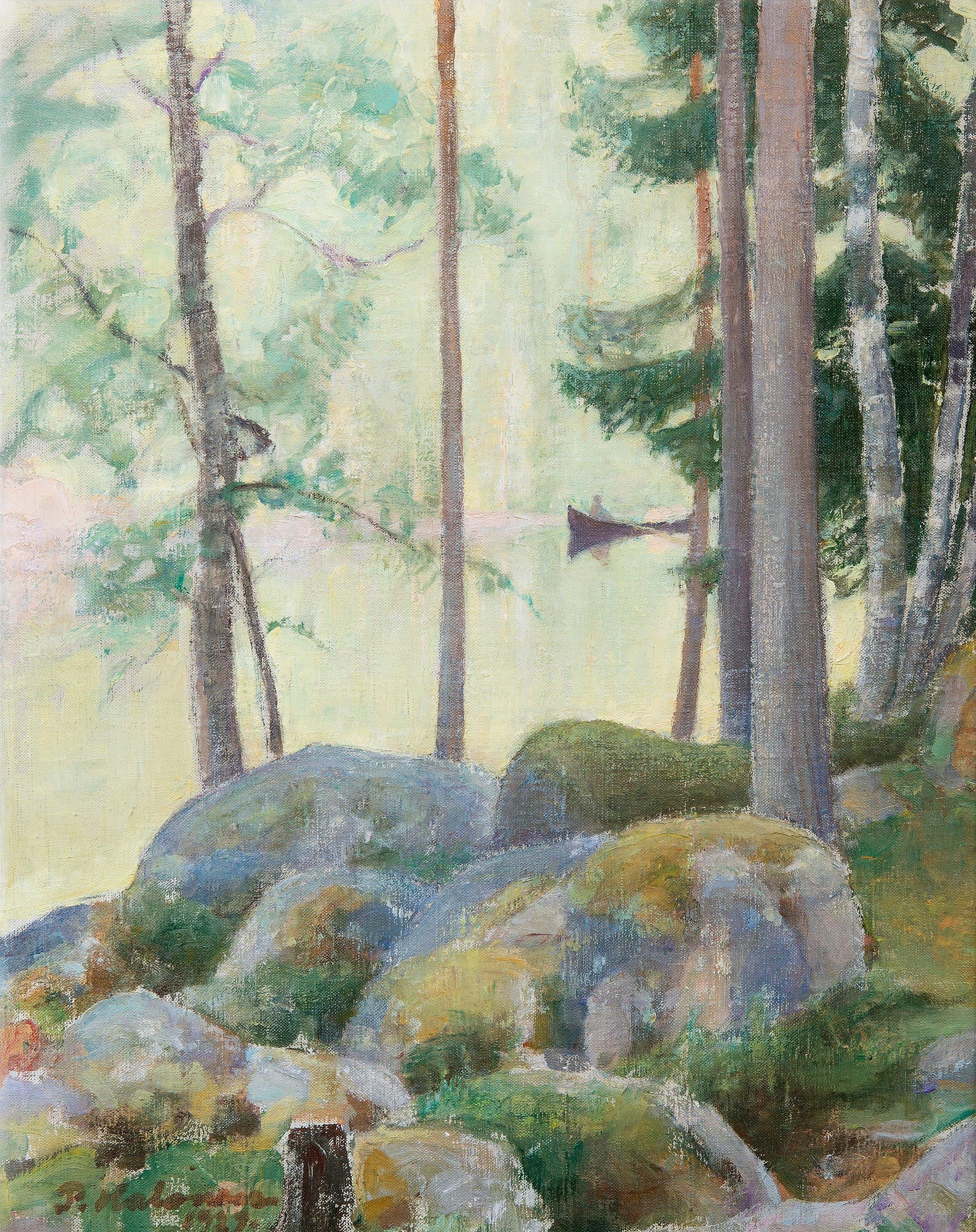Pekka Halonen - A Lake Landscape.