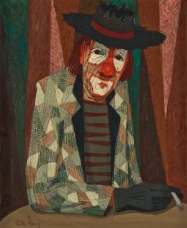 Pelle Åberg - Clown at coffee table
