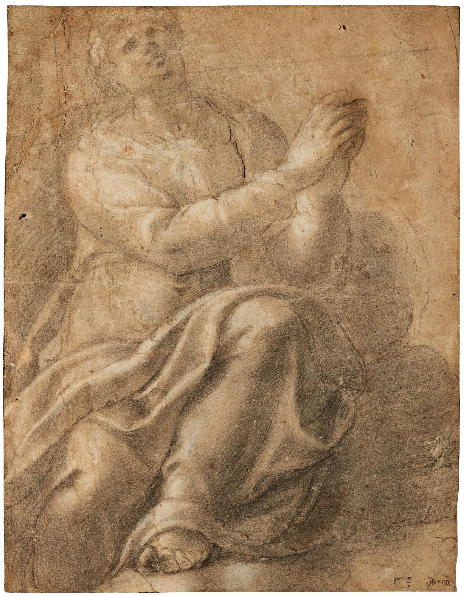 Pellegrino Tibaldi - A female figure looking upwards, her hands joined in prayer